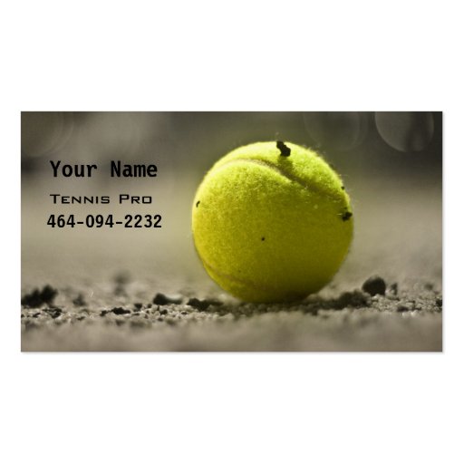 Tennis Instruction Business Card Template (front side)
