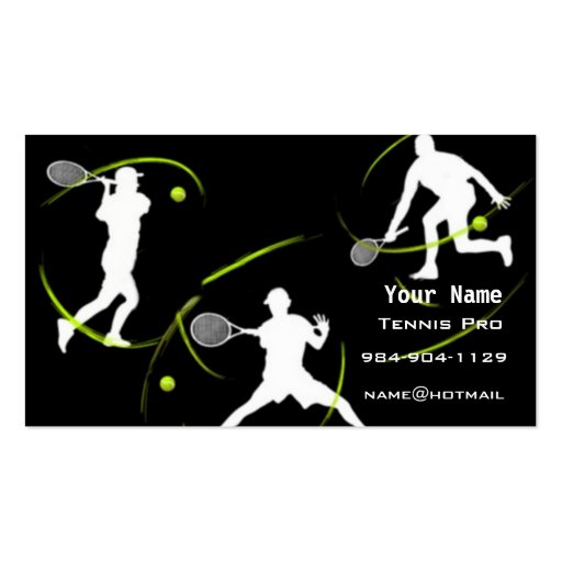 Tennis Instruction Business Card Templates