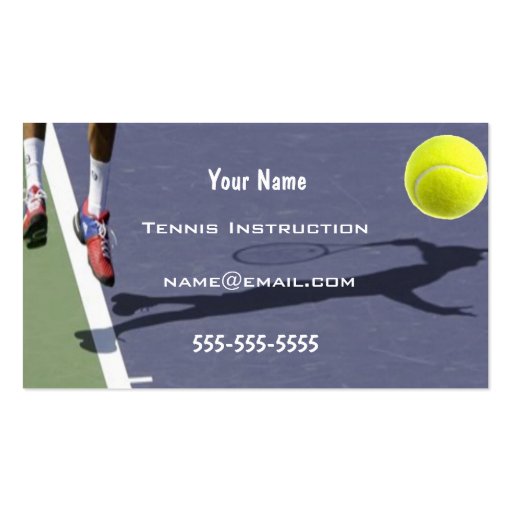 Tennis Instructor Business Card Templates