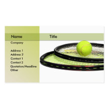 tennis instructor business cards
