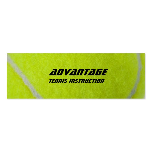 Tennis Instructor_yellow fuzz Business Card Template (front side)