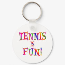 Tennis is Fun keychains by HobbiesLeisure Tennis is Fun keychains
