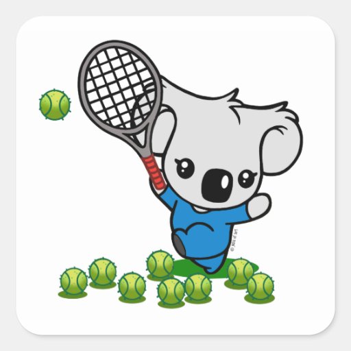 Tennis Koala Sticker | Zazzle