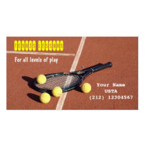Tennis Lessons, For all levels of play,... Business Card Templates