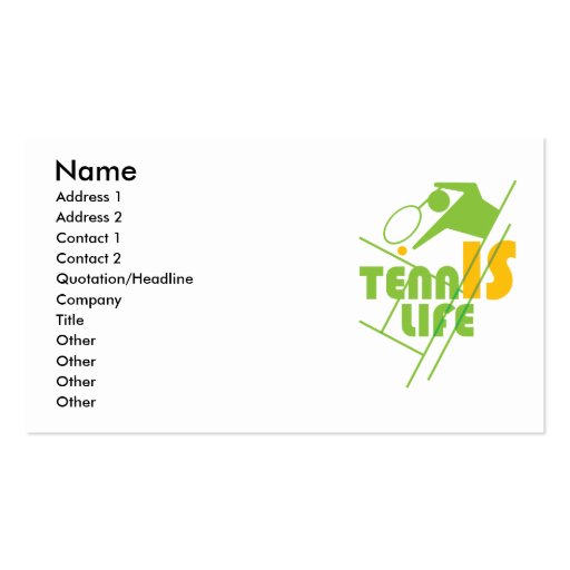 TENNIS_LIFE BUSINESS CARD