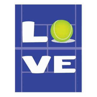 Tennis LOVE Postcard