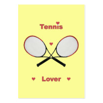 Tennis Lover Hearts Business Card