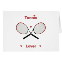 Tennis Lover Hearts Cards