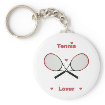 Tennis Lover Hearts Key Chain