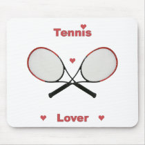 Tennis Lover Hearts Mousepad