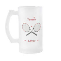 Tennis Lover Hearts Mugs