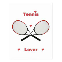 Tennis Lover Hearts Post Cards