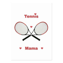Tennis Mama Hearts Business Card Template