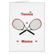 Tennis Mama Hearts Greeting Cards