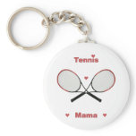 Tennis Mama Hearts Key Chain