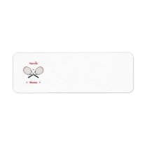 Tennis Mama Hearts Custom Return Address Label