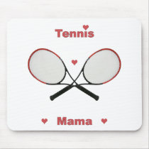Tennis Mama Hearts Mouse Pad