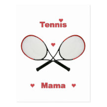 Tennis Mama Hearts Postcards