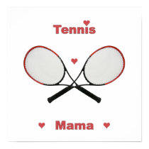 Tennis Mama Hearts Print