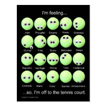 Tennis Moods Poster Post Card