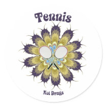 Tennis Not Drugs Stickers
