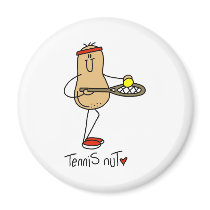 Tennis Nut Fridge Magnets