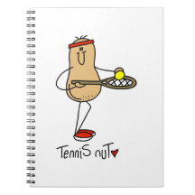 Tennis Nut T-shirts and GIfts Spiral Notebooks