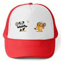 Tennis Panda & Lion hats