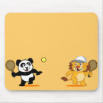 These cuties are having fun playing a game of tennis. How cute is that? Panda and lion are too cute. This is a great design for anyone who loves pandas, lions, tennis and anything cute.