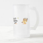 These cuties are having fun playing a game of tennis. How cute is that? Panda and lion are too cute. This is a great design for anyone who loves pandas, lions, tennis and anything cute.