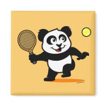 This adorable little panda loves to get out on the court and hits 

some balls. What a cutie! This is a great design for anyone who loves 

to play tennis, watch tennis or just loves cute pandas.