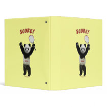 Tennis Panda Score Vinyl Binder