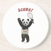 Tennis Panda Score Beverage Coaster
