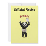Tennis Panda Score Invitations
