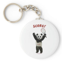 Tennis Panda Score Key Chain