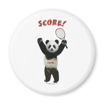 Tennis Panda Score Refrigerator Magnets
