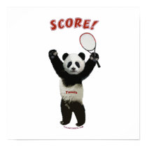 Tennis Panda Score Posters