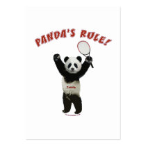 Tennis Panda's Rule Business Card Templates