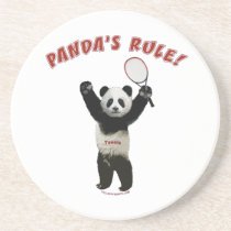 Tennis Panda's Rule Drink Coaster