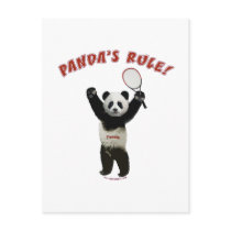 Tennis Panda's Rule Post Cards