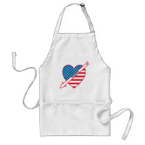Tennis Patriot Heart Aprons