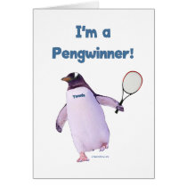Tennis Penguin Card