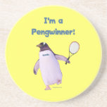 Tennis Penguin Drink Coaster