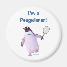 Tennis Penguin Fridge Magnet