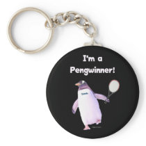 Tennis Penguin Keychain