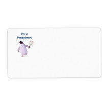 Tennis Penguin Custom Shipping Labels