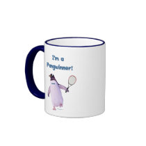 Tennis Penguin Coffee Mug
