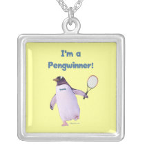 Tennis Penguin Custom Necklace