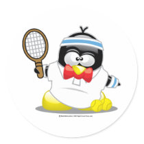 Tennis Penguin stickers