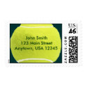 Tennis - Personalized Address Postage stamp